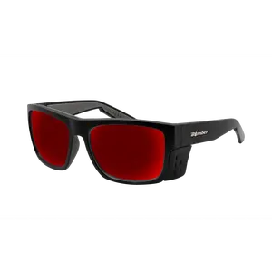 Bomber - XL Clutch Z87+ Polarized Matte Black / Red Mirror Sunglasses