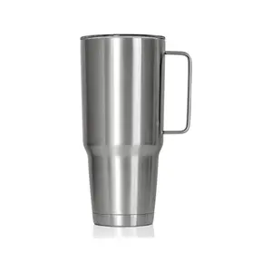 212 MAIN 64oz Double-Wall Insulated Stainless Steel Vacuum Thermo Tumbler - Heavy Duty Portable Insulated Cup, Flask with Handle and Lid