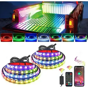 Nilight 60 Inch 180Leds RGBIC APP RF Remote Control LED Bed Light Strip 2PCS