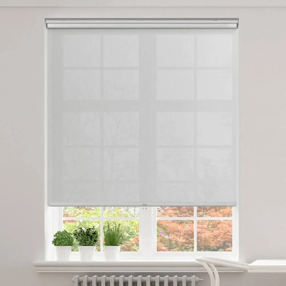Lumi Home Furnishings Slow Release Roller Shade, 36"x72" Gray Roller Blinds, Window Shade Cover