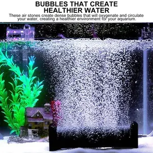 Air Stone 19.7 Inch Column Diffuser for Fish Tank Aquarium Air Pump - High-Quality Carborundum Material, Perfectly Sized Bubbles, Easy to Use, 1-Year Warranty