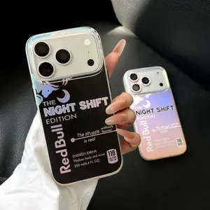 Red Bull Night Shift Edition Color-Changing Protective Case for iPhone17 16 15 14 13 12 11 X XS PRO PLUS MAX,Full Lens Coverage stylish camera protection Shockproof Anti Drop Durable Phone Case