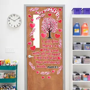 Religious Heart with Verse Classroom Door Decorating Set - 48 Pc.