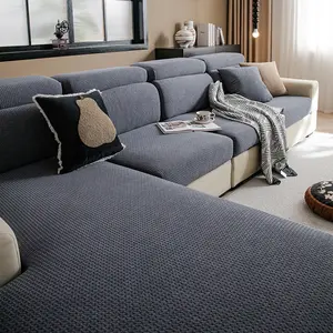 High Elasticity Jacquard Sofa Cover Set, Modern Style Anti-Dirty Couch Protector, Suitable for Living Room Bedroom Outdoor Use, Elastic Sofa Slipcover, Jacquard Couch Covers