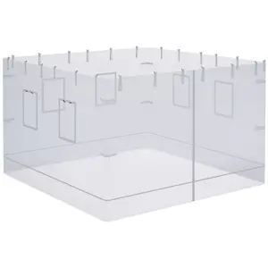 Replacement Netting for 10x10 Pop Up Canopy Tent 118x76.75 Inch Each Panel Zippered Door and 6 Roll Up Windows for Outdoor Dining
