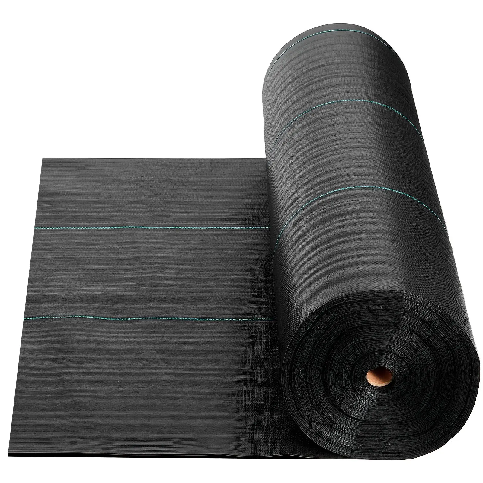 Heavy Duty Polypropylene Weed Barrier Fabric - 6x250 ft 5 oz Woven PP Ground Cover, Blocks Weeds, Limits Growth for Gardens/Gravel Paths/Driveways, Professional Grade, Tear-Resistant, Permeable, Green Plant Alignment Guidelines, 1500 sq.ft Coverage