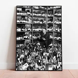 American Alcohol Prohibition Print, 1920s, Black and White Vintage Photo, Bar Cart Print, Cocktail Wall Art, Liquor Poster No Frame