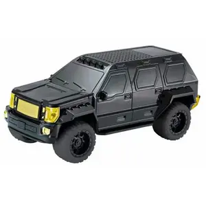 Kik_SUV Car Shaped Compact Rugged Design Boombox Bluetooth Wireless Speaker with LED Lights WS1869 for Universal Cell Phone And Bluetooth Device (Black) Audio Portable Stereo Radio