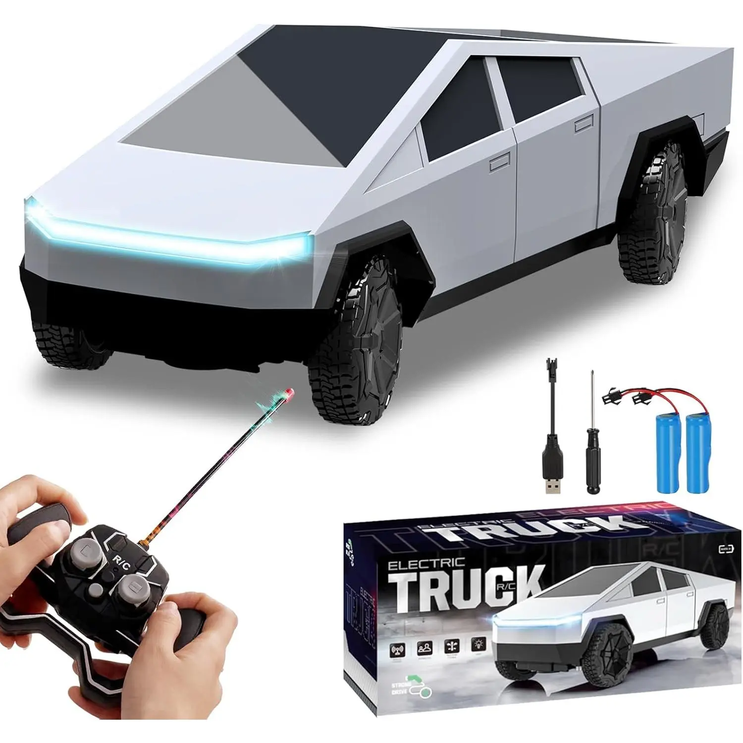 Remote Control, Cybertrucks Model   RC  for Boys Aged 3 4 5 6 7 8, 1/24 Diecast Metal  Trucks with Lights, Electric Vehicle  for Kids, Easter Gifts for Kids child crab toy