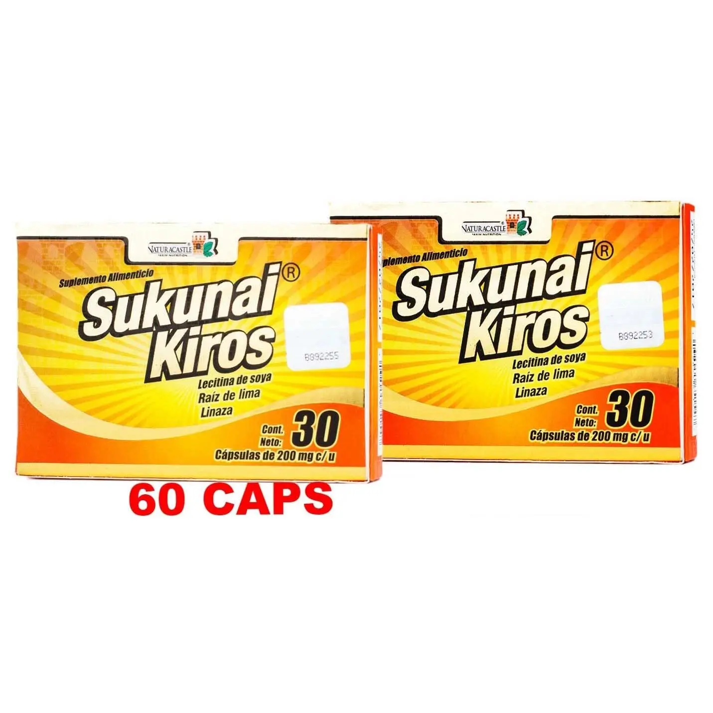 SUKUNAI KIROS Natural Source Dietary Supplements (Capsules for Supplements) - 2-Pack Supplemental Pack, 60 Count Each, 60-Day Supply, Prop 65 Safe, Wellness Boost, Take 1 a Day