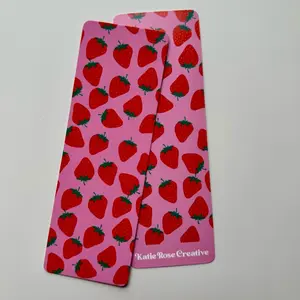Strawberry pattern pink and red bookmark + book accessories