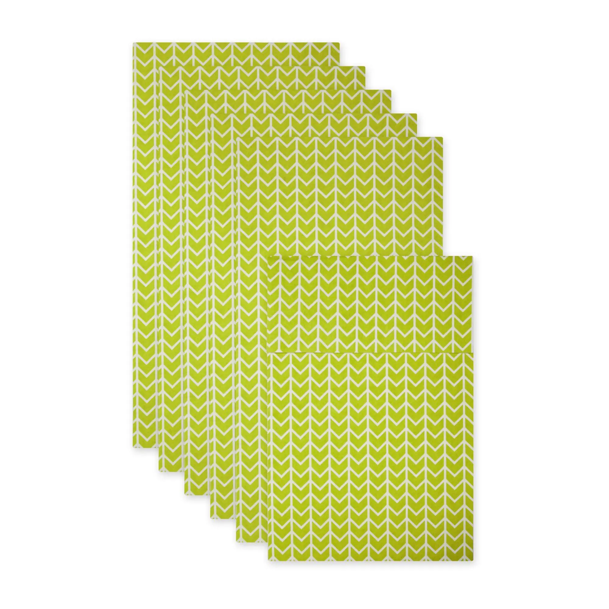 Design Imports Set of 6 Herringbone Print Fridge Liners