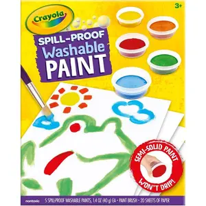 Spill Proof Paint Set Washable Paint for Kids No Drip Mess Free Arts Crafts Ages 3+