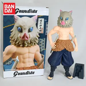 Bandai Demon Slayer Grandista GROS Hashibira Inosuke Figure - Kimetsu No Yaiba Collectible PVC Anime Statue with Boar Mask and Dual Swords Figurine