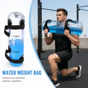 Fitness Aqua Training Bag - 5kg/20kg/35kg Weight Levels, Dynamic Unstable Water Weight, Heavy-Duty Leak-Proof PVC, Core Stability/Functional Strength Gear, Home Gym Alternative to Sandbags/Dumbbells for HIIT Squats