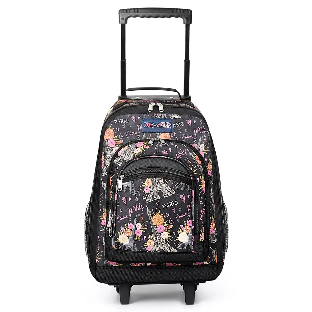NEW YORK XPRESS Kids' 20-in 2-in-1 Rolling Backpack - Telescopic Handle, Carry-On Wheeled Luggage for Travel