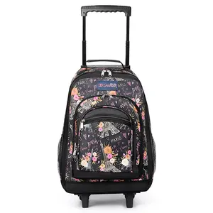NEW YORK XPRESS Kids' 20-in 2-in-1 Rolling Backpack - Telescopic Handle, Carry-On Wheeled Luggage for Travel