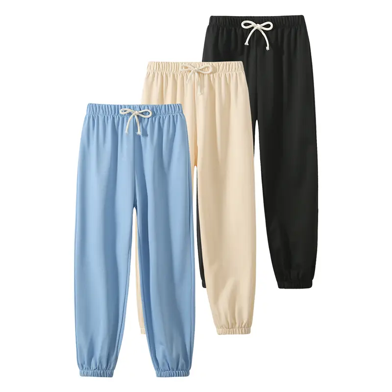 3-piece #SummerVibes boy summer solid color fashion casual pants boy sports explosions Joker pants children elastic comfortable casual pants Joggers