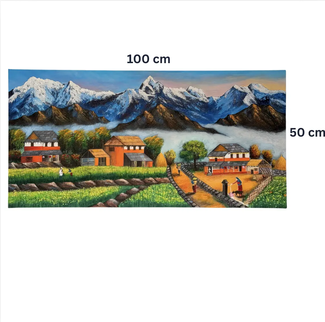 Nepalese Authentic Village canvas print Ready to Hang