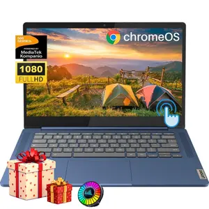 Lenovo 2026 Slim 3 Chromebook Laptop - 14" FHD Touch Screen for Student Business, 8-Core MediaTek 520 Processor, up to 16GB RAM, 64GB EMMC+128GB Micro SD, 13.5 H of Use, Wi-Fi 6, Chrome OS,Bundle Accessory