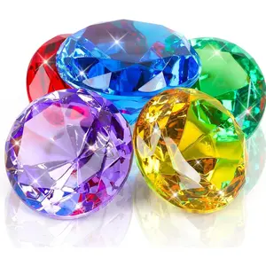 X-TBT98 Extra Large Diving Gem Pool Toys, 60MM Extra Big Diamond Colorful Pirate Treasure Diving Gems Huge Acrylic Diamond Pool Gems Set for Summer Swimming Party Favors Boys Girls Training Gifts