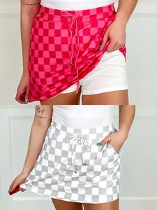 Checkered Own the Moment High-Rise Avery Mae Skort - 4 colors!