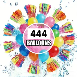 444pcs Random Color Quick Injection Water Balloon, Water Balloons for Water Battle, Outdoor Irrigation Balloons, Summer Party Toys, Water Balloons, Birthday Party Supplies, Versatile Use
