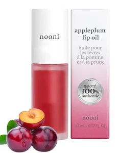 NOONI Korean Lip Oil - Appleplum | Lip Stain, Gift, Long-Lasting, Moisturizing, Plumping, Revitalizing for Dry Lips, Waterproof, No Peel Off, Korean Lip Tint, Vegan, 0.12 Fl Oz Gloss Lipgloss