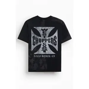 West Coast Choppers Men's Bleach Cross Logo T-Shirt - Multicolor