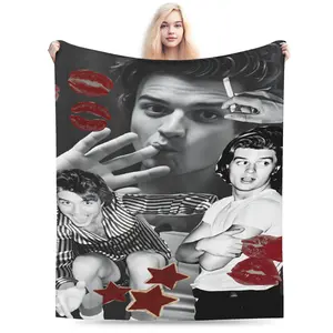 Steve Harrington Flannel Plush Blanket, Super Soft Customized Throw Blanket for Outdoor Use, Sofa, Bed, Cozy Quality Bedspread for All Seasons