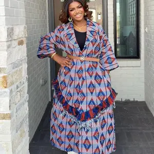 Akwaete Kimono Bold and Sophisticated Very Rich in Fabric with Ruffle Details