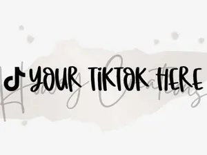 TikTok Name Tag *SEE DESCRIPTION* - Automotive and Home Vinyl Decal