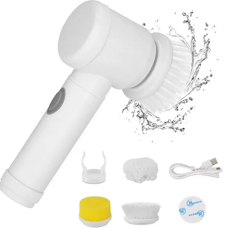 Electric Spin Brush,Spin Scrubber for Cleaning,Cleaning Brush Replaceable Brush Heads,Handheld Electric Scrubber for Bathtub,Floor,Tile,Stove,Glass,Sink. Spin Scrubber for Cleaning kitchen  gadgets