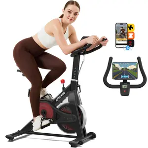 HXD-ERGO Exercise Bike, Indoor Stationary Bike for Home with Silent Belt Drive, Adjustable Resistance, App Compatible Cycling Bike with LCD Monitor, 330lbs Capacity Workout Bike