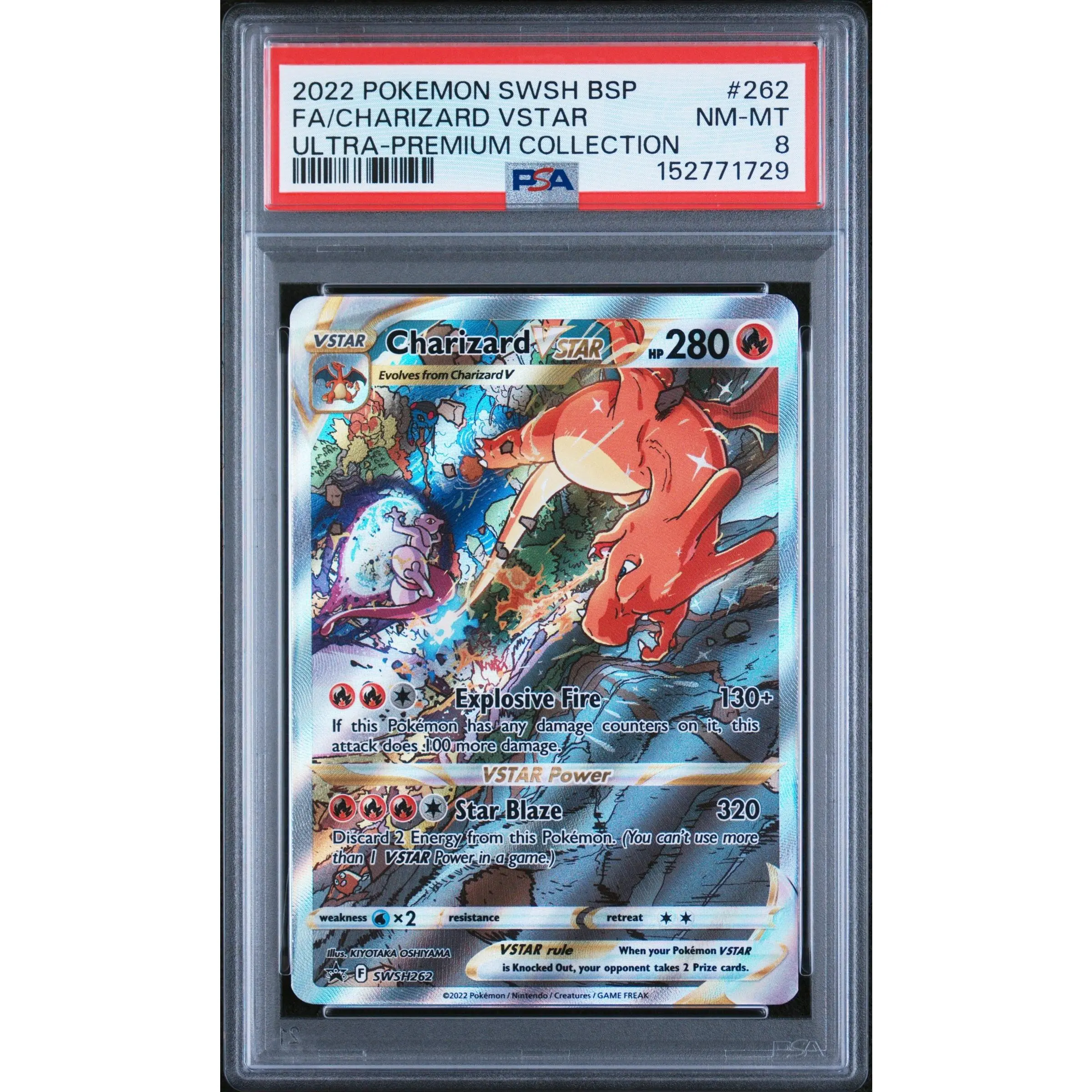 2022 Pokemon Swsh Black Star Promo UPC  Fa/Charizard Vstar 8 PSA #262