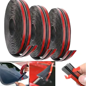 Car Windshield Rubber Seal Strip,Weather Stripping Trim,14mm/19mm,Waterproof and Soundproof,T-Shaped Sealing for Car Front, Rear, Doors, and Windows, Automotive Interior