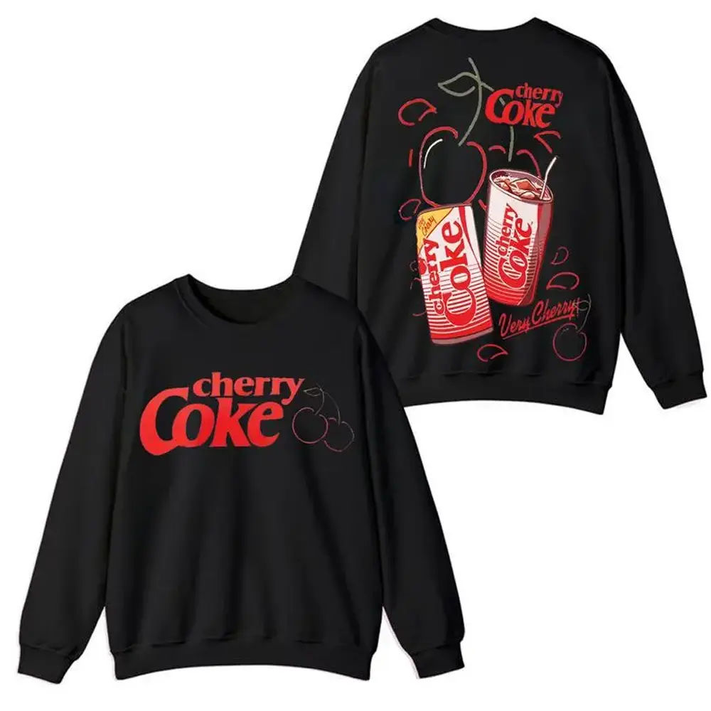 Cherry Coke Sleep Sweatshirt, Unisex Classic Sweatshirt, Functional Fashion, Assorted Colors, Shared Styles, Multiple Fashion Choices, Cozy Beverage-Inspired Apparel