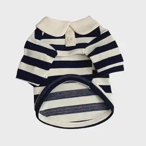 Striped Pet T-Shirt Soft Pullover Suit for Dog Short Sleeve Eye Catching Coat for Small and Medium Size Dogs