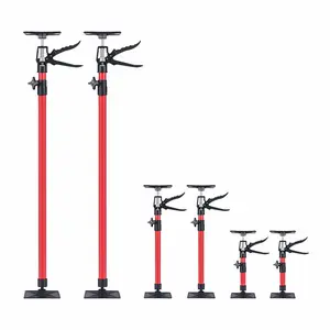 2pcs Adjustable Telescopic Multi-purpose Support Rods - Heavy-Duty Tools Steel Construction Max Load 160 Lbs Support Pole For Cabinet Jacks, Wardrobes, Anti-Slip Stabilizer With Third-Hand Support System For Drywall Lift