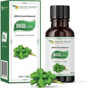 Nature Always Natural Basil Essential Oil | Skincare and Haircare | 2oz