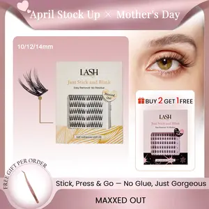 Lashterally Maxxed Out Self-adhesive Lash Clusters Kit No Glue Needed Easy Apply & Removal Cluster Lashes Extension Pre Mapped Lash Clusteres Eyelashes Flawless Makeup Cosmetic summervibes