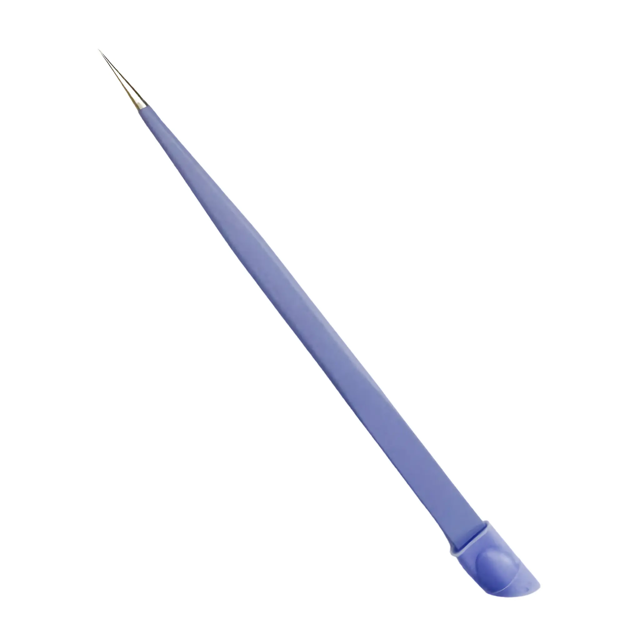 Purple Tweezer Tool w/ Silicone Pusher for Applying Nail Art Stickers Lightweight