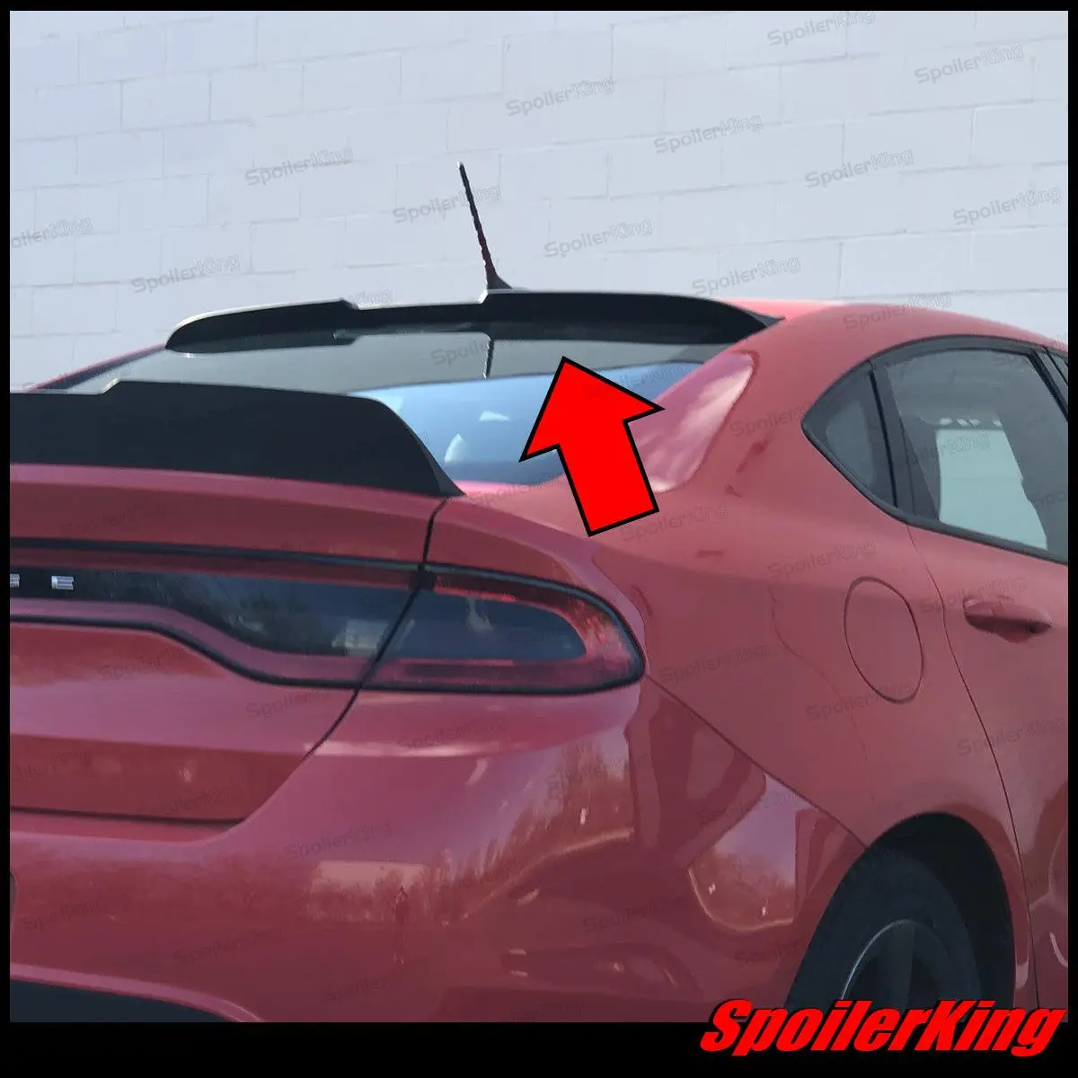 Dodge Dart 2012-2017 Rear Window Roof Spoiler XL w/ Center Cut (380RC)