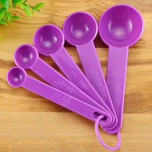 5pcs/set Kitchen Measuring Spoon Measuring Cups Measuring Tools Portable Plastic Coffee Sugar Scoop Kitchen Gadgets