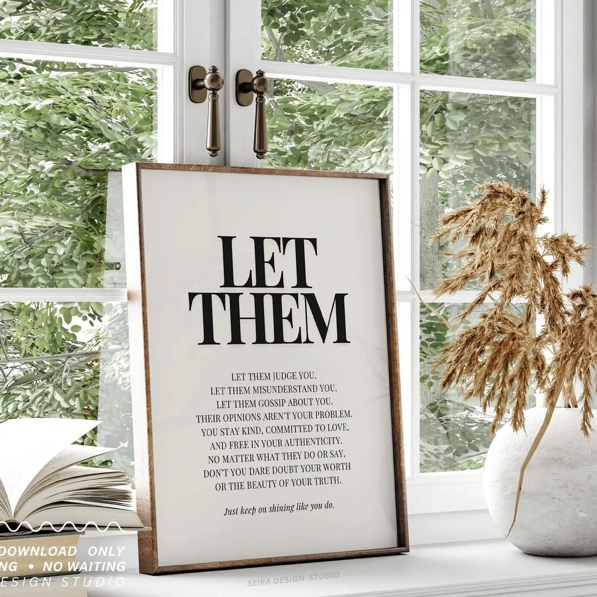 Motivational Poster, Let Them Wall Art,   Office Decor, Self Love Poster, Inspirational Print | Framless Poster 4
