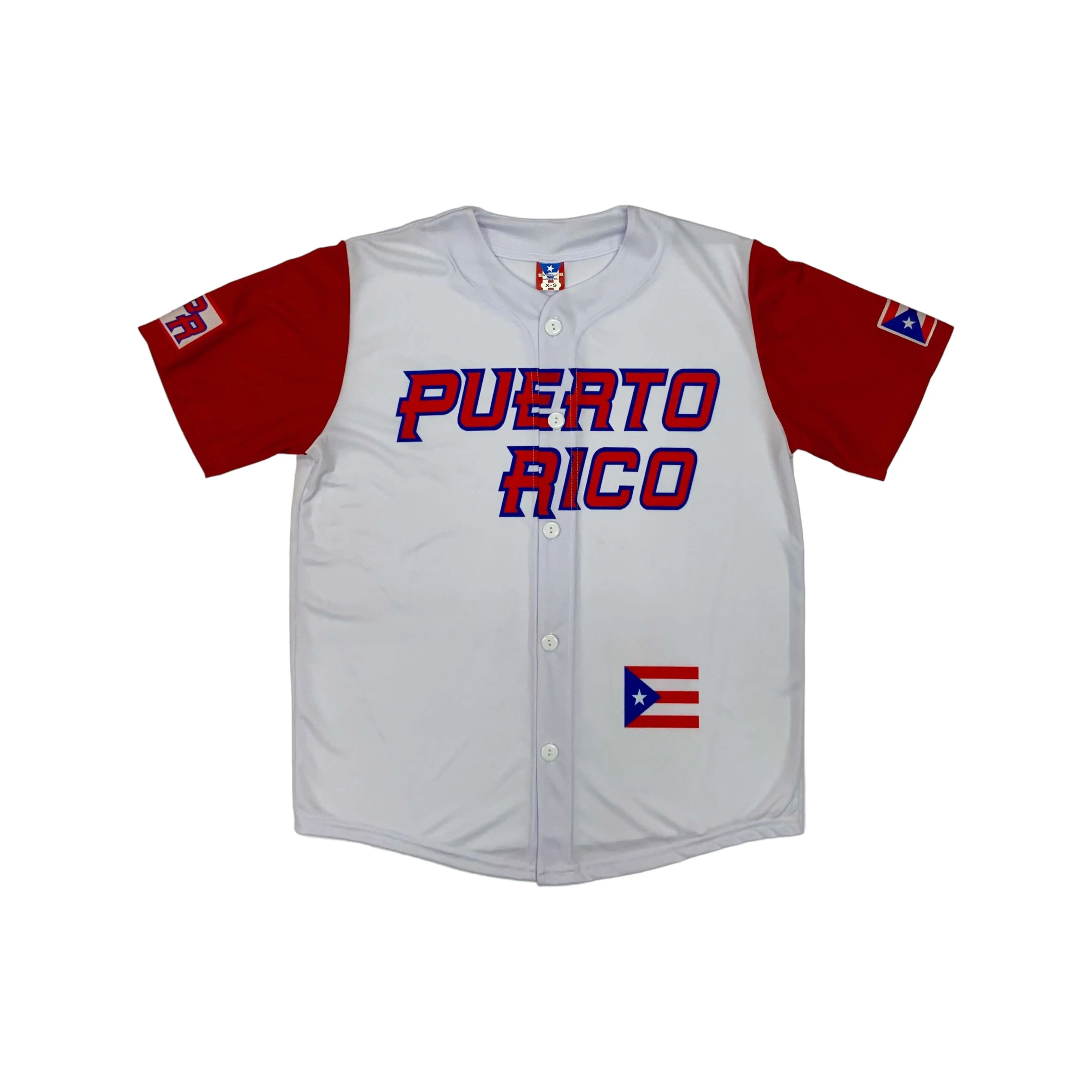 Roberto Clemente with PR Flag jersey