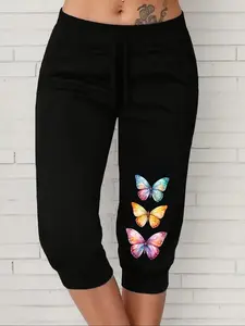 Lightweight Breathable Women's Harem Pants, Loose Casual Elastic Waist Mid-Thigh, Suitable for Yoga & Exercise, Perfect for Any Occasion