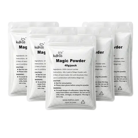 Kiditos Magic Water Elf Powder Refill, 5 Packs Magic Powder for Magic Water Elf Toy Kit, Compatible with Most Magic Gel Kits, Optimized Gel, Safe Calcium Lactate Formula