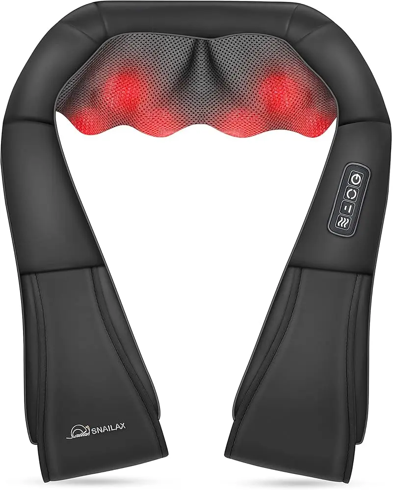 3D Shiatsu Neck & Back Massager with Heat – Deep Tissue Relief for Neck, Shoulders & More!