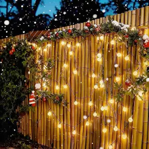 100 LED Solar String Lights Outdoor Waterproof, 39.3FT Globe Fairy Lights, 8 Lighting Modes, Solar Powered Garden Patio Yard Decorative Lights for Party Wedding Christmas Camping